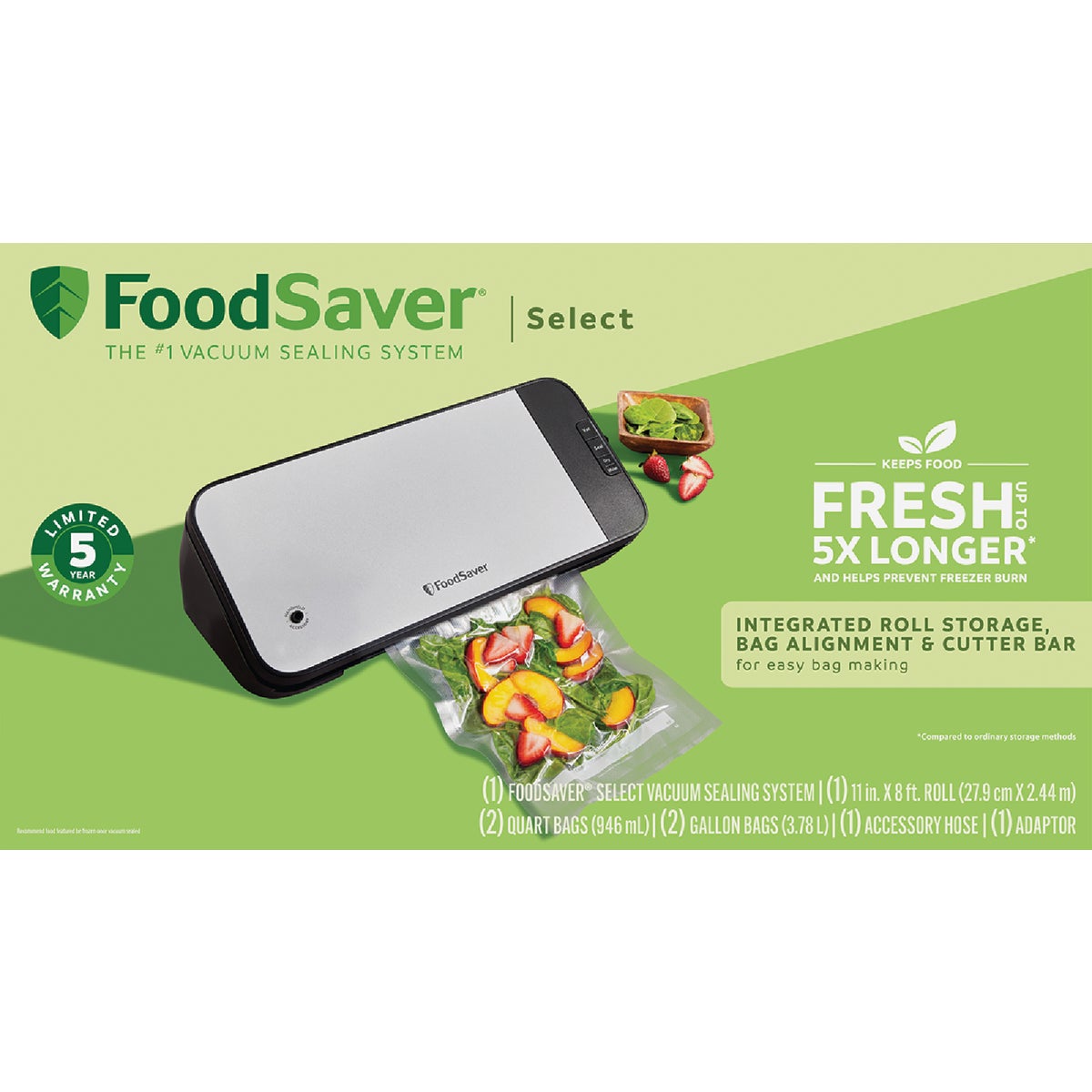 Item 650324, FoodSaver Vaccum Food Sealer has more great features: Compatible with all 