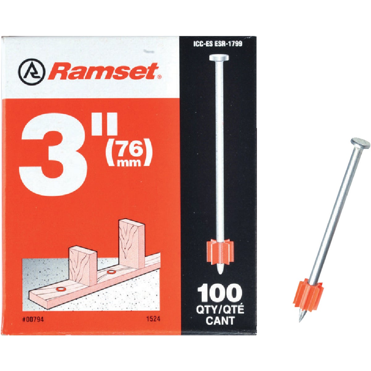 Ramset 100Pk 3" Fastening Pin eBay