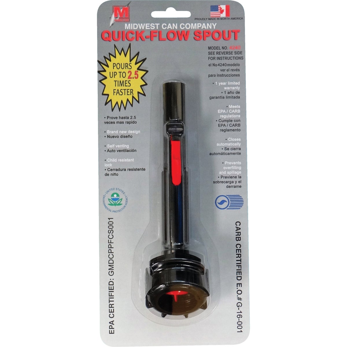 Midwest Can Gas Can Replacemnt Spout 691045843310 eBay