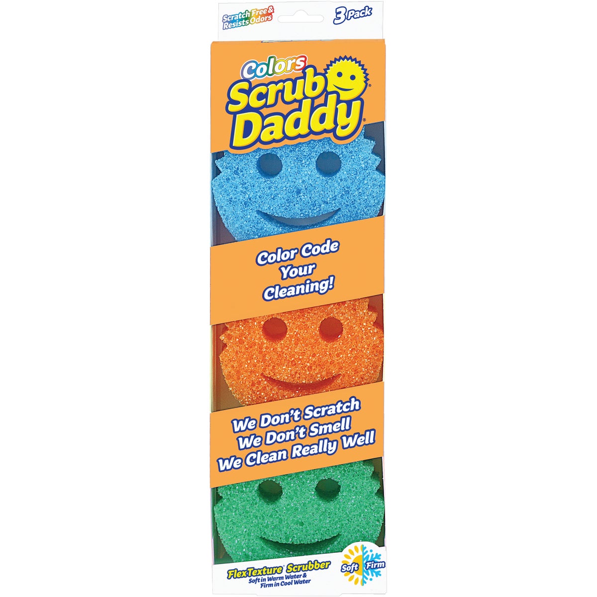 Scrub Daddy Scrubdaddy 3Pk Scrubber 760625117551 eBay