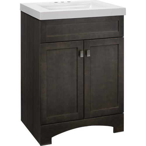 Continental Cabinets Davison Gray 24-1/2 In. W x 35-1/2 In. H x 18-3/4 In. D Vanity with Cultured Marble Top