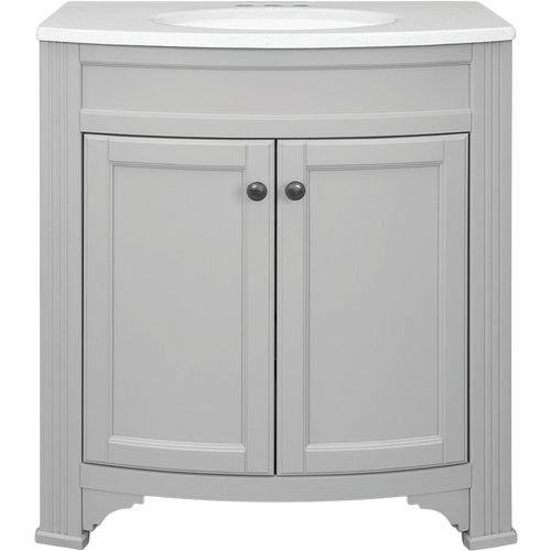 Continental Cabinets Duval Gray 30-1/2 In. W x 34-3/8 In. H x 18-3/4 In. D Vanity with Top