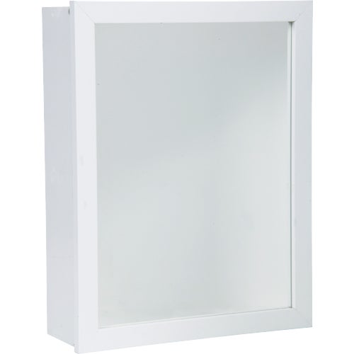 Zenith White 16 In. W x 22 In. H x 5 D Single Mirror Surface/Recess Mount Framed Medicine Cabinet