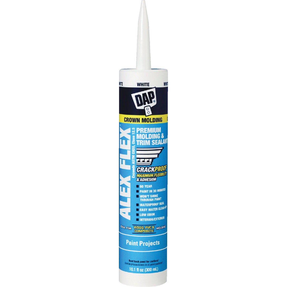 DAP ALEX FLEX 10.1 Oz. Premium Molding & Trim Acrylic Latex Sealant, White