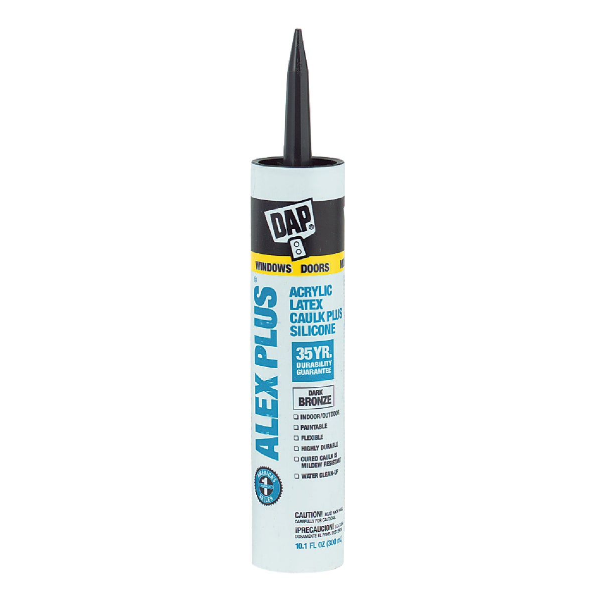 DAP ALEX PLUS All Purpose 10.1 Oz. Dark Bronze Siliconized Acrylic Latex Caulk