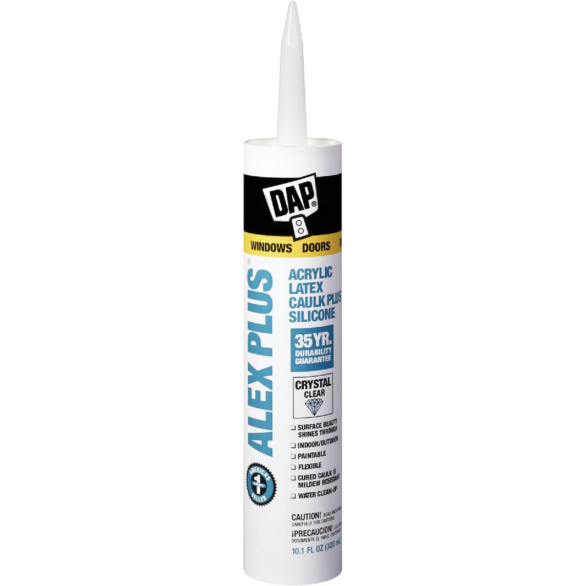 DAP ALEX PLUS All Purpose 10.1 Oz. Clear Siliconized Acrylic Latex Caulk
