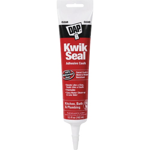 DAP Kwik Seal 5.5 Oz. Clear Kitchen & Bath Adhesive Caulk