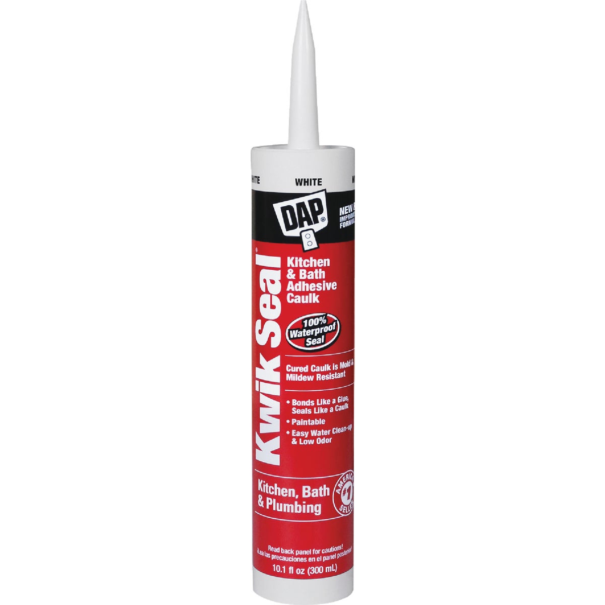 DAP Kwik Seal 10.1 Oz. White Kitchen & Bath Adhesive Caulk