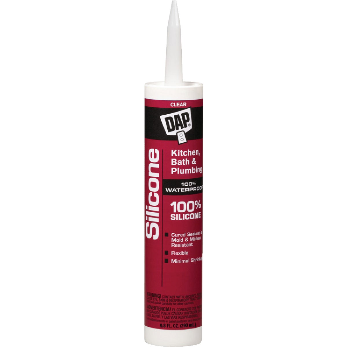 DAP 9.8 Oz. Kitchen And Bath 100% Silicone Sealant, Clear