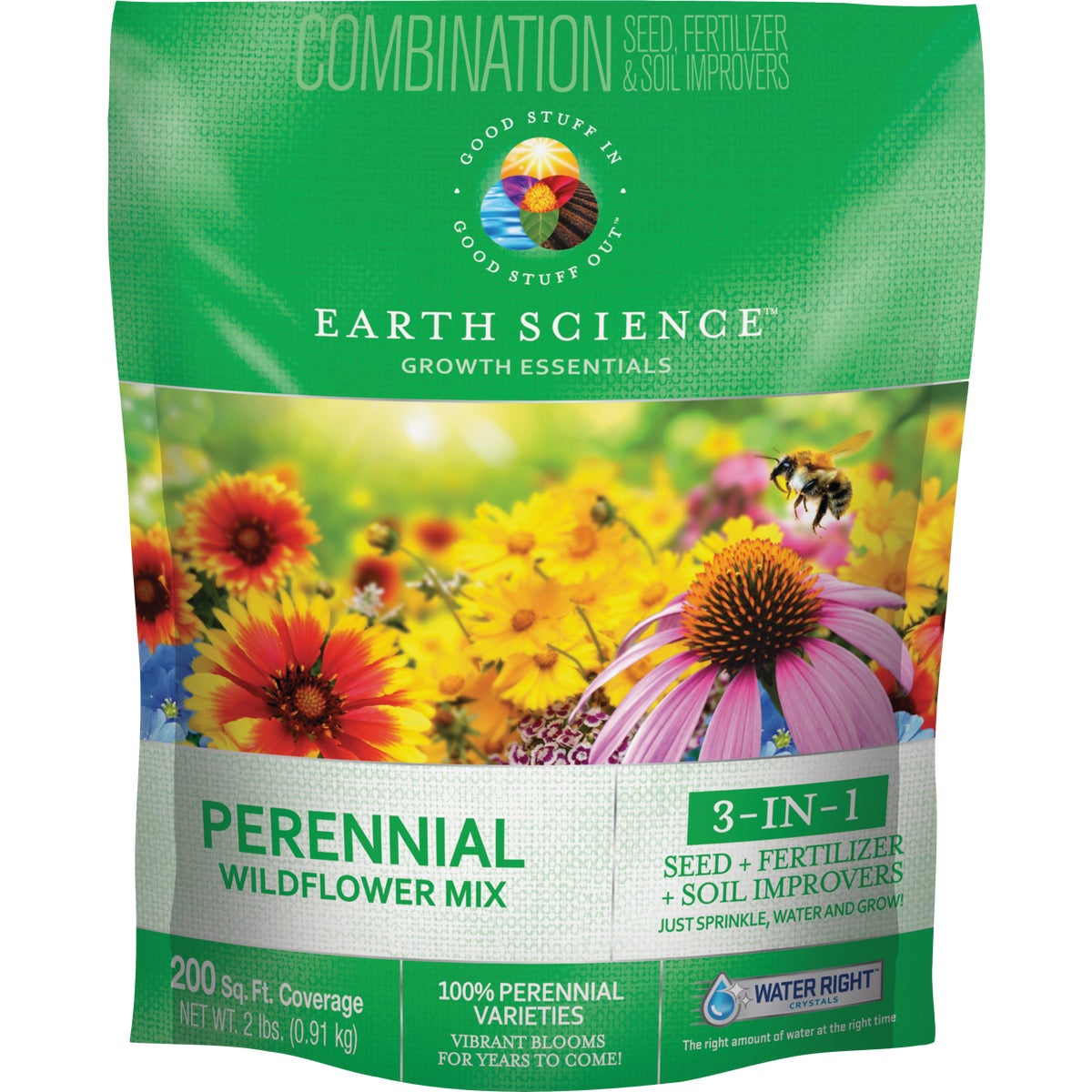12137-6 Earth Science All-In-One Perennial Wildflower Seed Mix seed wildflower
