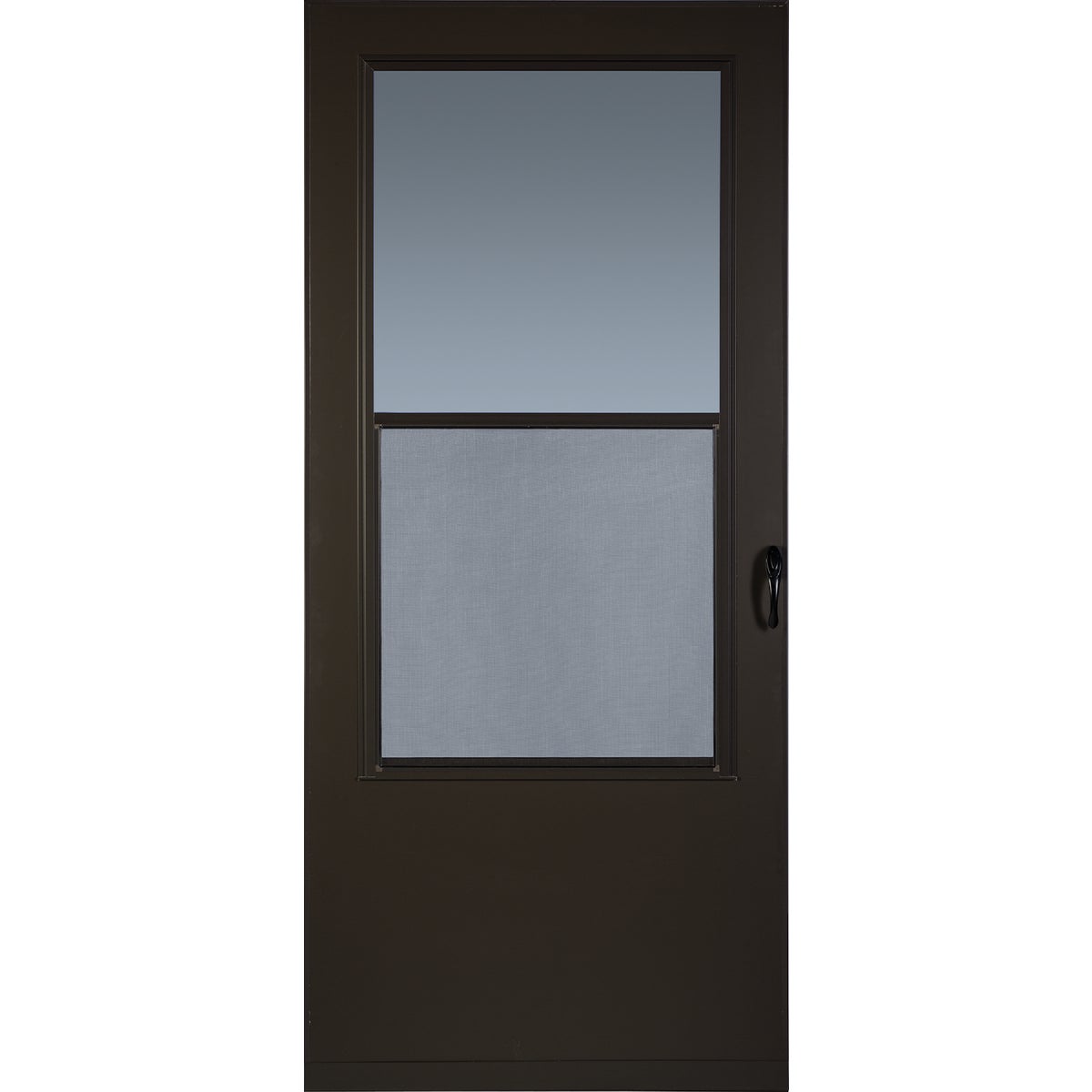Item 179094, 1-inch reversible, maintenance-free, aluminum clad storm door with solid 