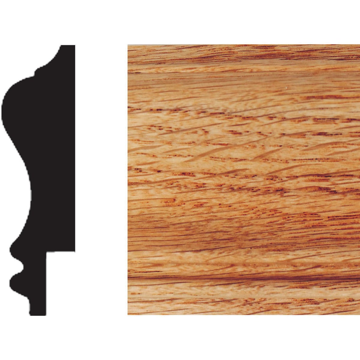 Item 181544, Red oak sanded smooth and ready-to-finish with stain or paint.