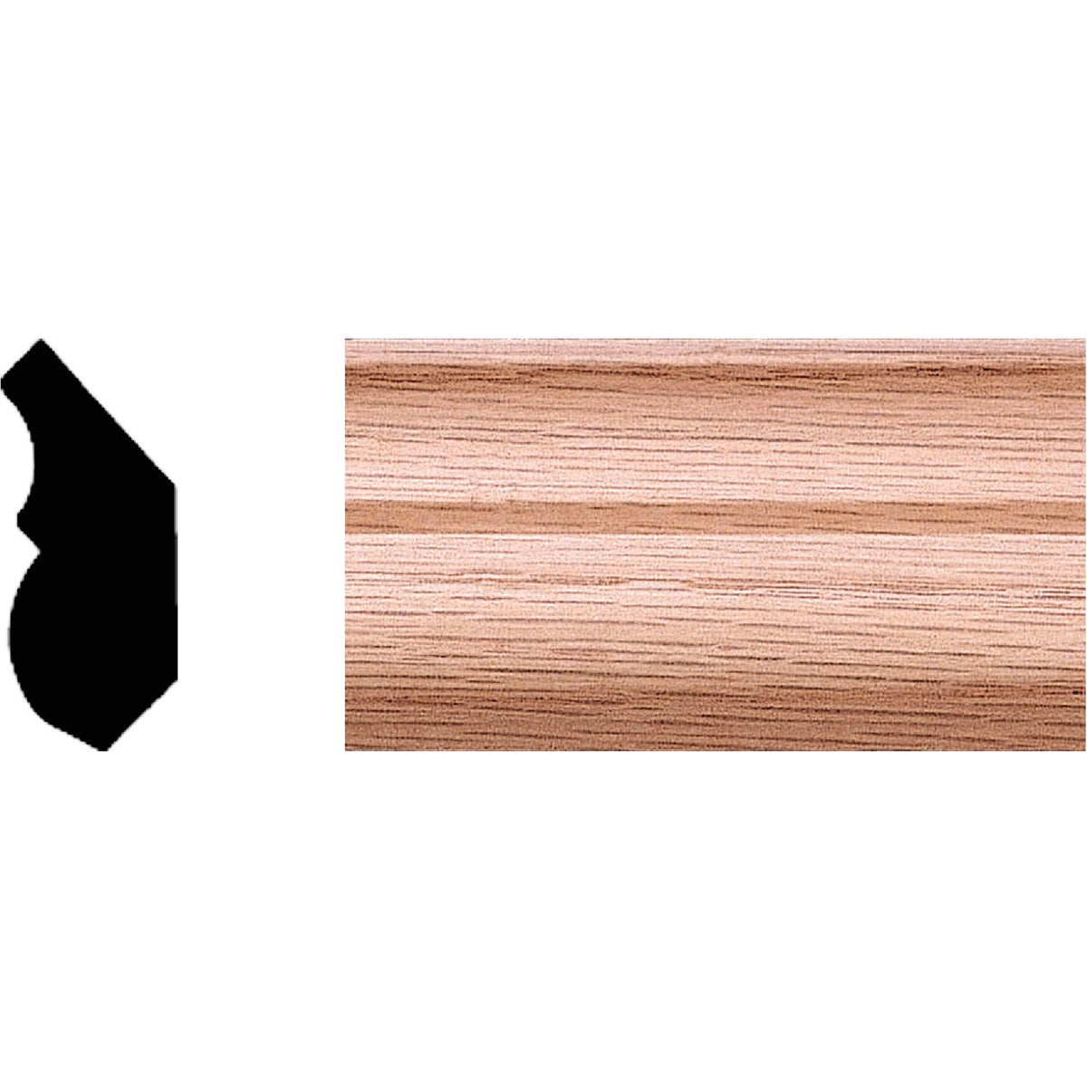 Item 187046, Lineal solid red oak crown molding. Cut-to-length.