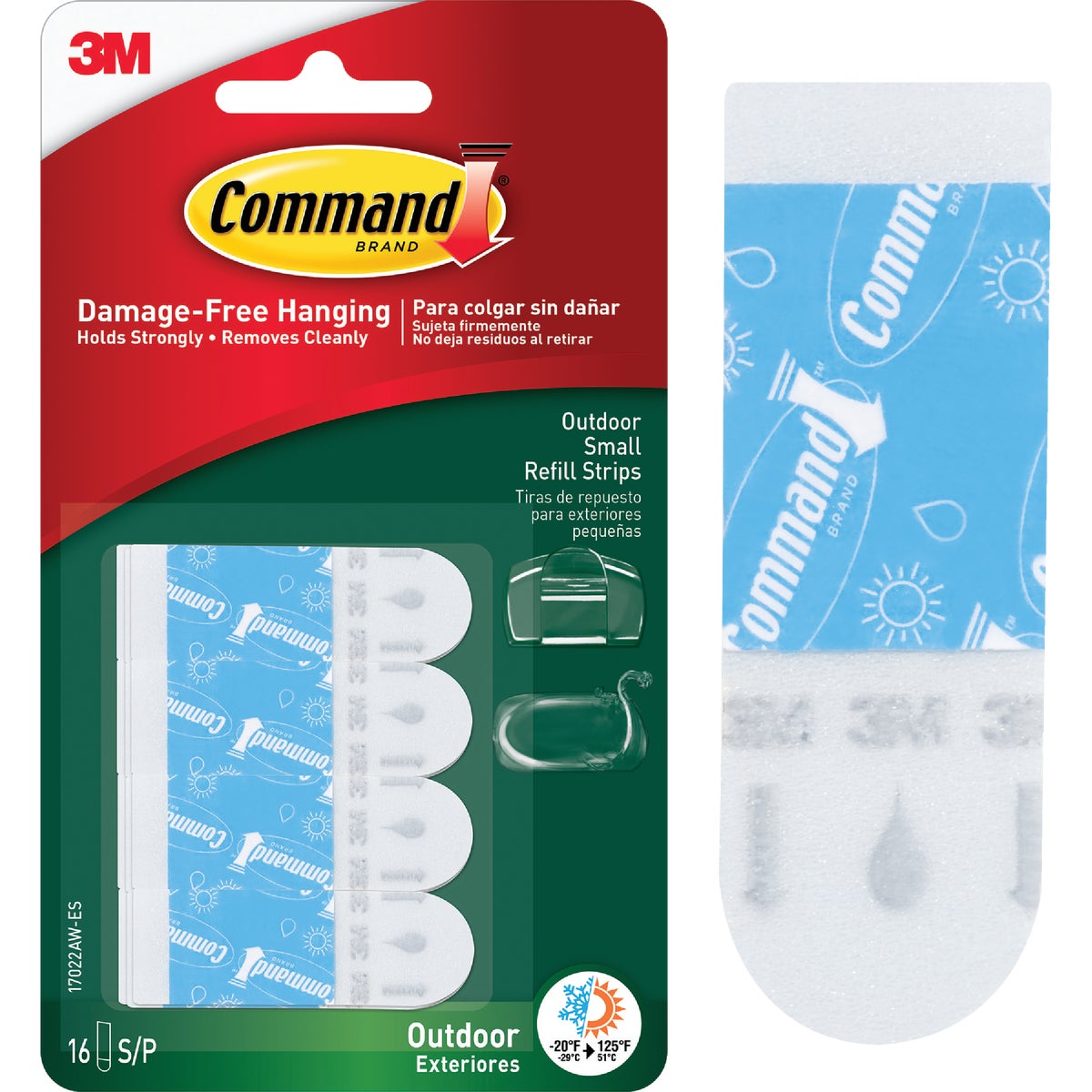 Item 200338, Command Outdoor Refill Strips make it easy to reuse your Command Outdoor 
