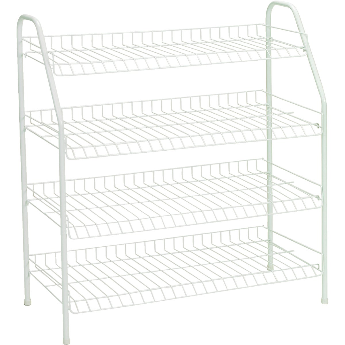 Item 200612, Sturdy unit has durable vinyl-finished wire shelving and a epoxy tubular 