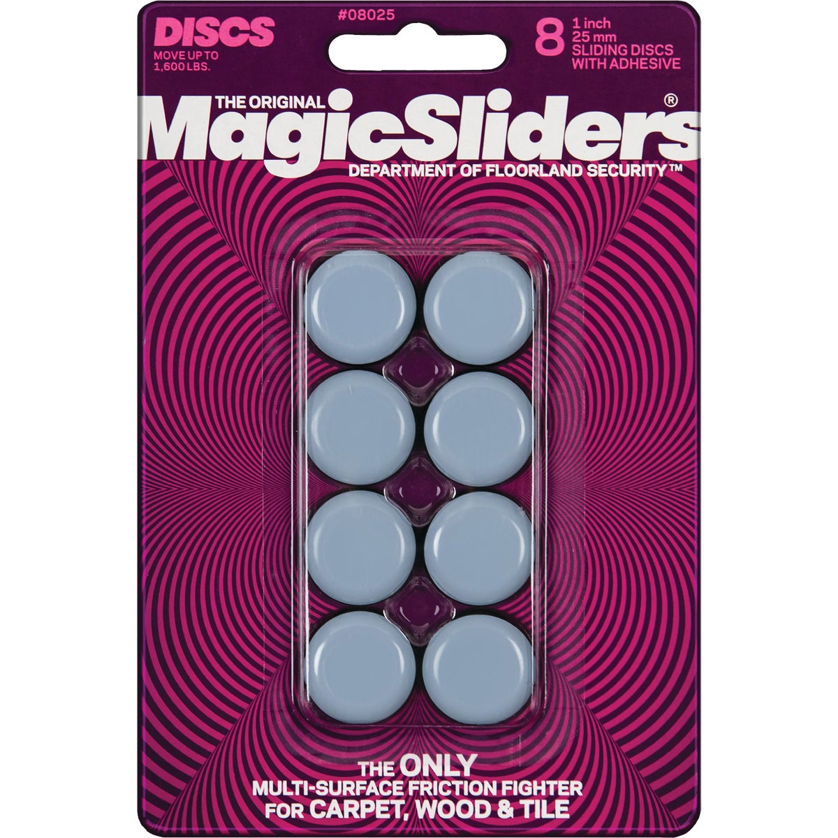 Item 201098, Magic Sliders moves everything as if it had wheels. Move up to 2500 lb.