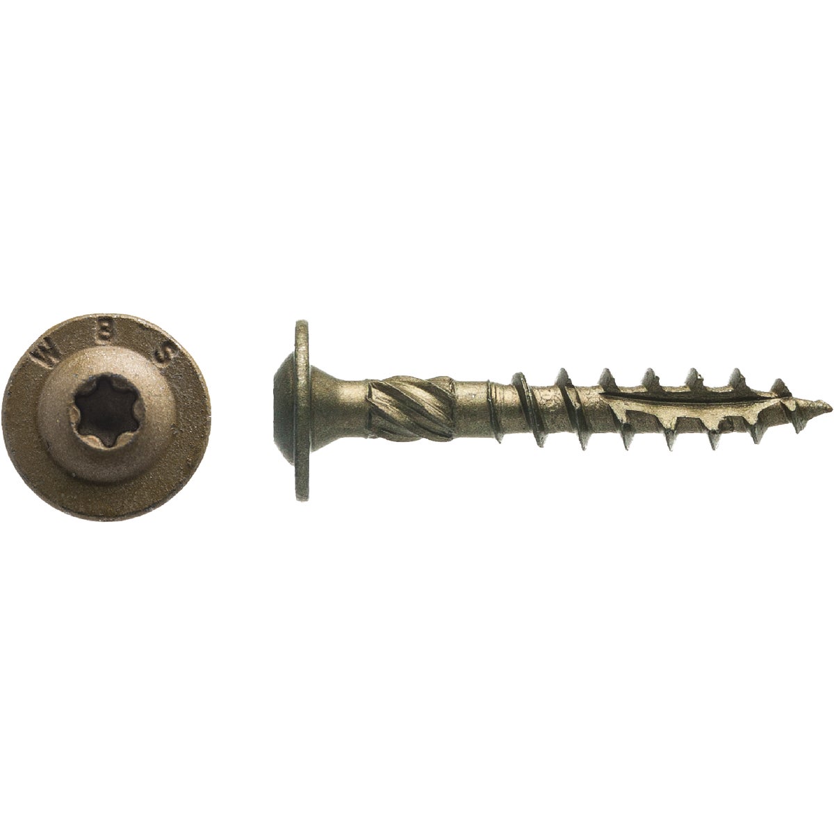 Item 201416, Structure screw features: round washer head, knurled shoulder, deep sharp 
