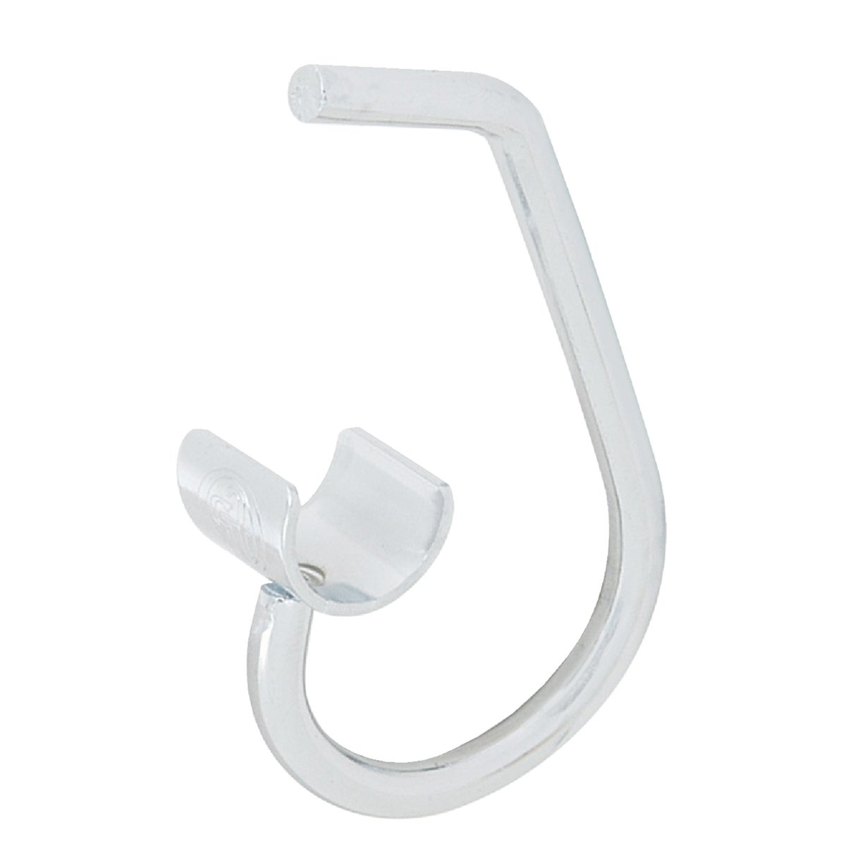 Item 201553, The rod clip supports the chrome rod under the ventilated shelf bracket.