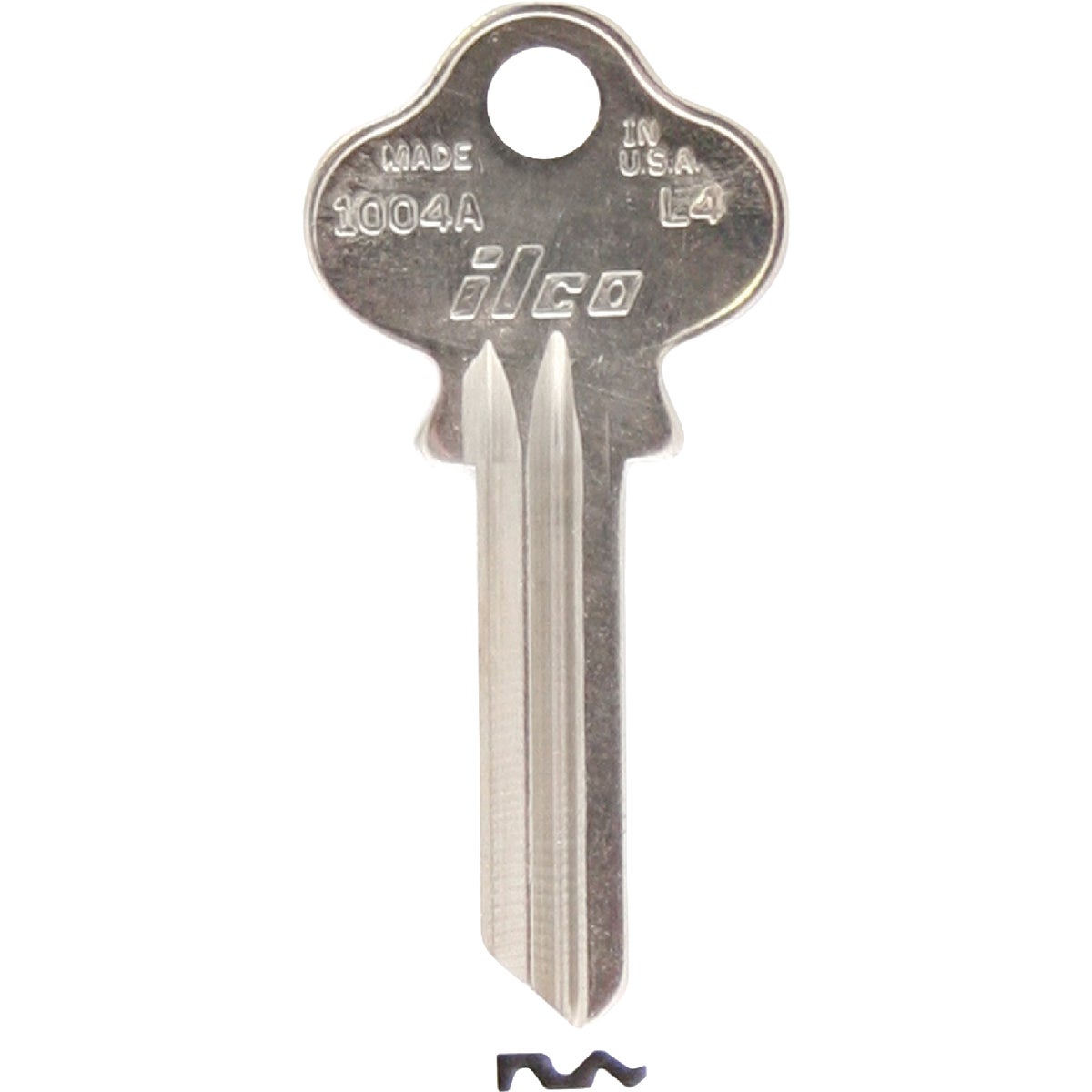 Item 203602, Nickel-plated key blank. When you order one, you will receive 10 keys.