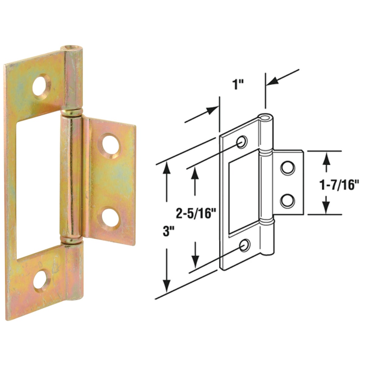 Item 205397, For use on wood bi-fold closet doors. Brass-plated.