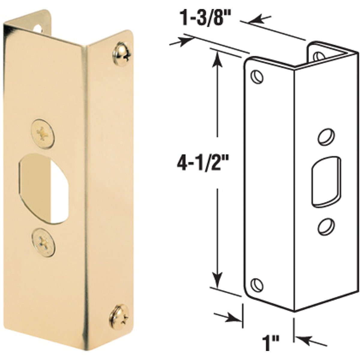 Item 206520, Reinforces deadbolt and key-in-knob locks by more than doubling strength of