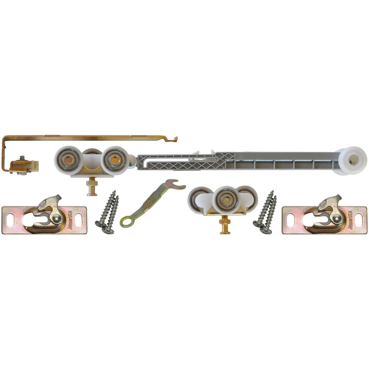 Item 209360, The 1060 Soft Close Hardware Kit makes your sliding doors close softly and 