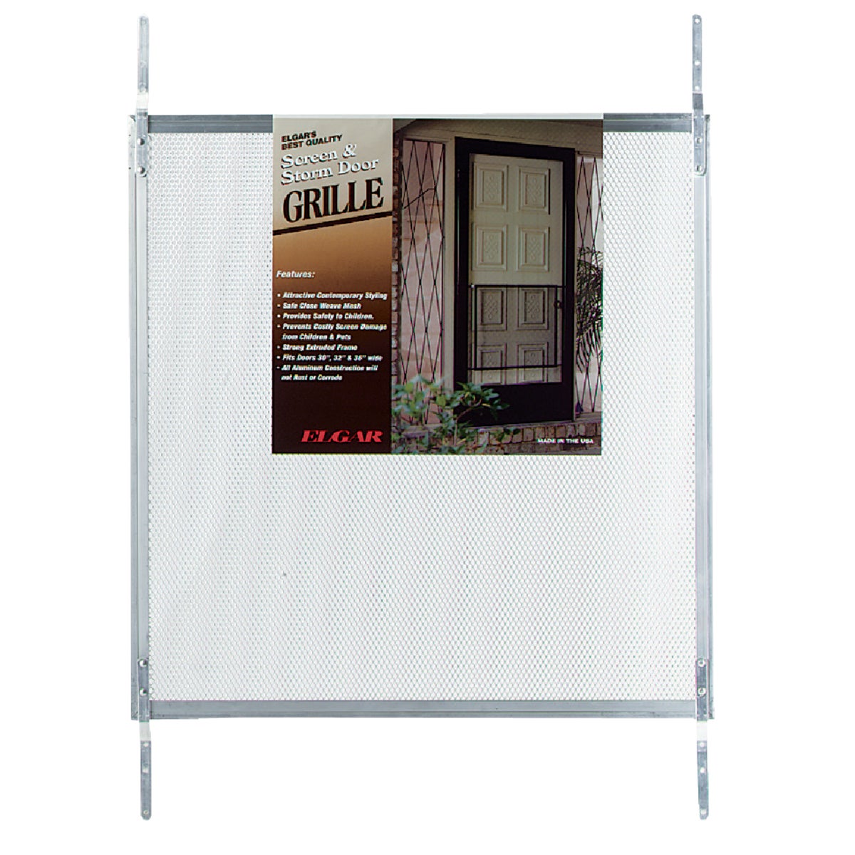 Item 209783, 24" high. Fits doors 30", 32", and 36" wide. Manufactured of aluminum.