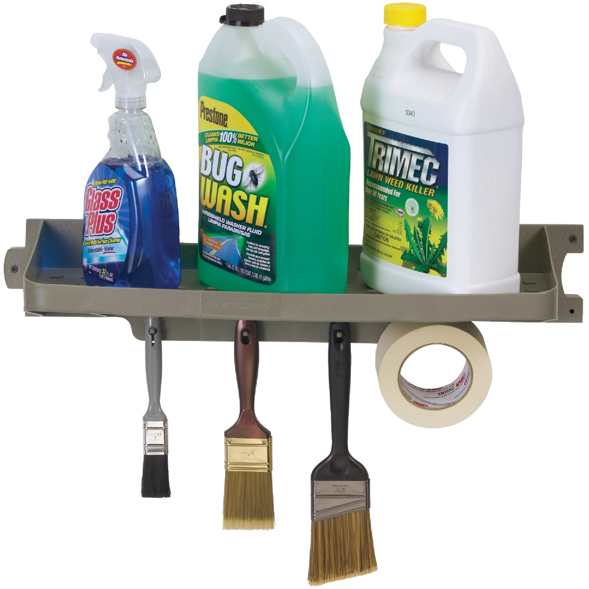 Item 211699, Extra deep shelf holds gallon size containers, tray i Tilt-back design 