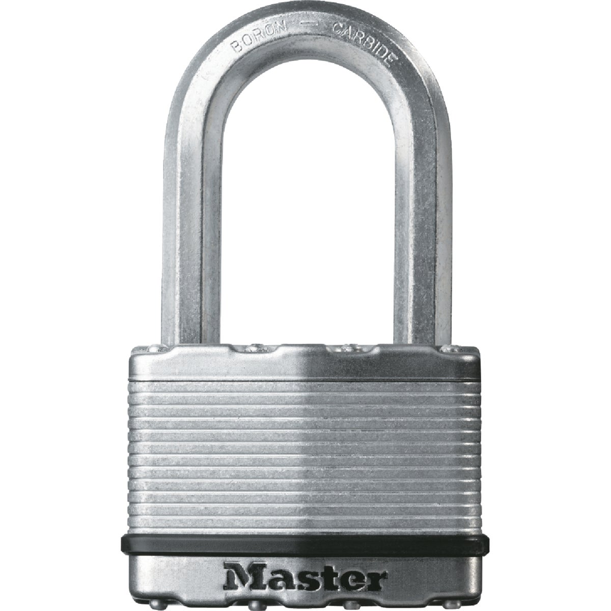 Item 213478, Magnum 2-1/2" wide laminated lock. Shackle dimensions: 2" L. x 1-3/16" W.