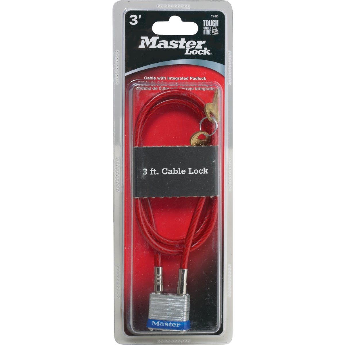 Item 234179, Flexible intertwined steel aircraft cable, gold vinyl-coated.
