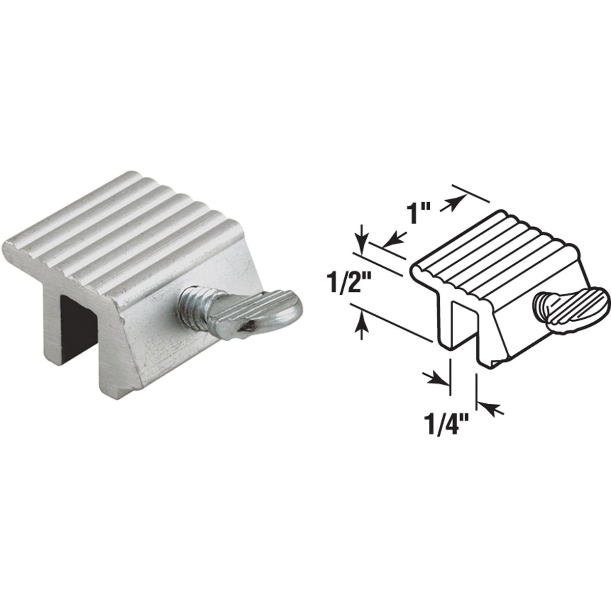 Item 236071, Heavy-duty extruded aluminum lock with steel thumbscrew for use on metal 