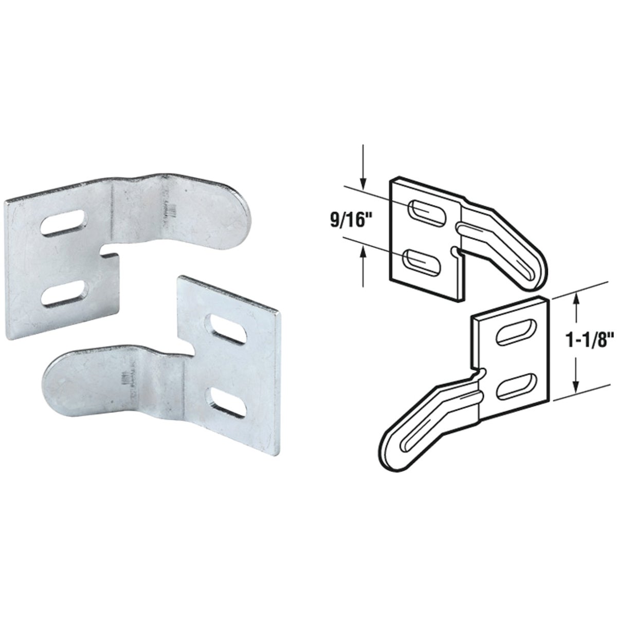 Item 236446, Steel bi-fold aligner for bi-fold doors.