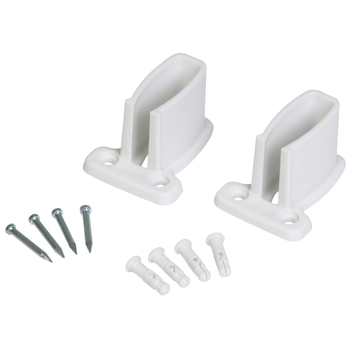 Item 239156, TotalSlide wall brackets with pins. Use with TotalSlide shelving only.