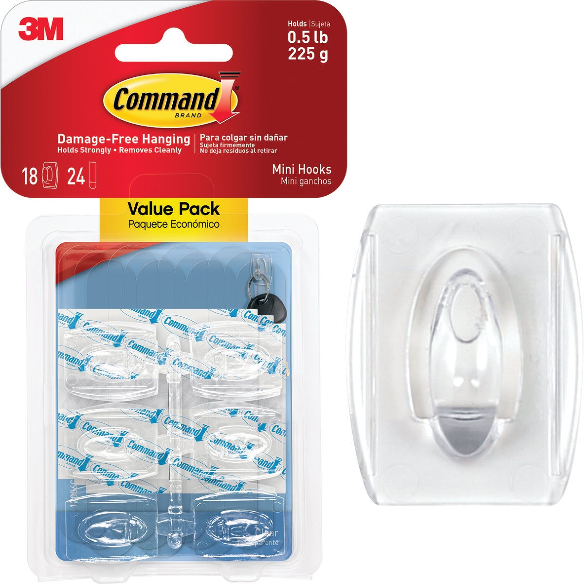 Item 241072, Forget about nails, screws and tacks, Command Clear Hooks are fast and easy