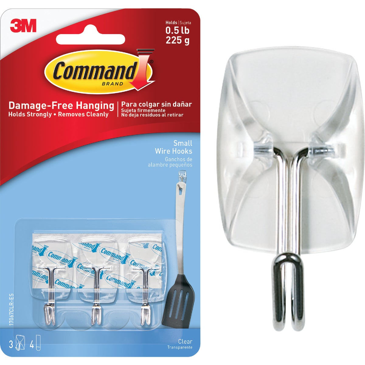Item 241105, Forget about nails, screws and tacks, Command Clear Hooks are fast and easy