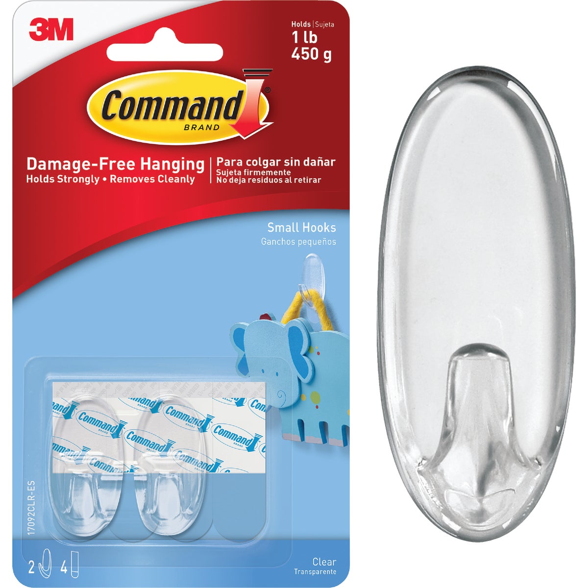 Item 241562, Forget about nails, screws and tacks, Command Clear Hooks are fast and easy