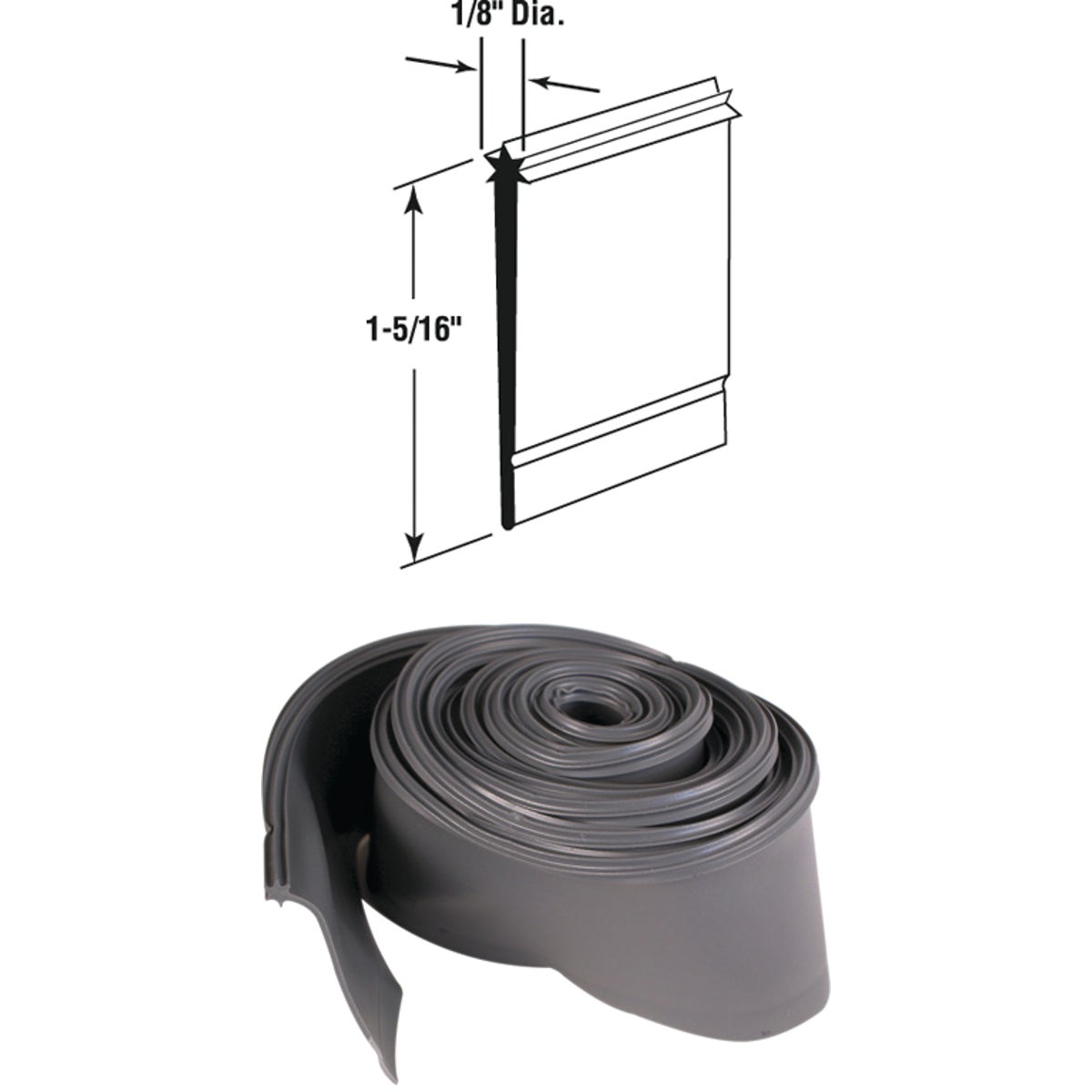 Item 259004, This sweep is made of clear extruded vinyl and easily mounts to the bottom 