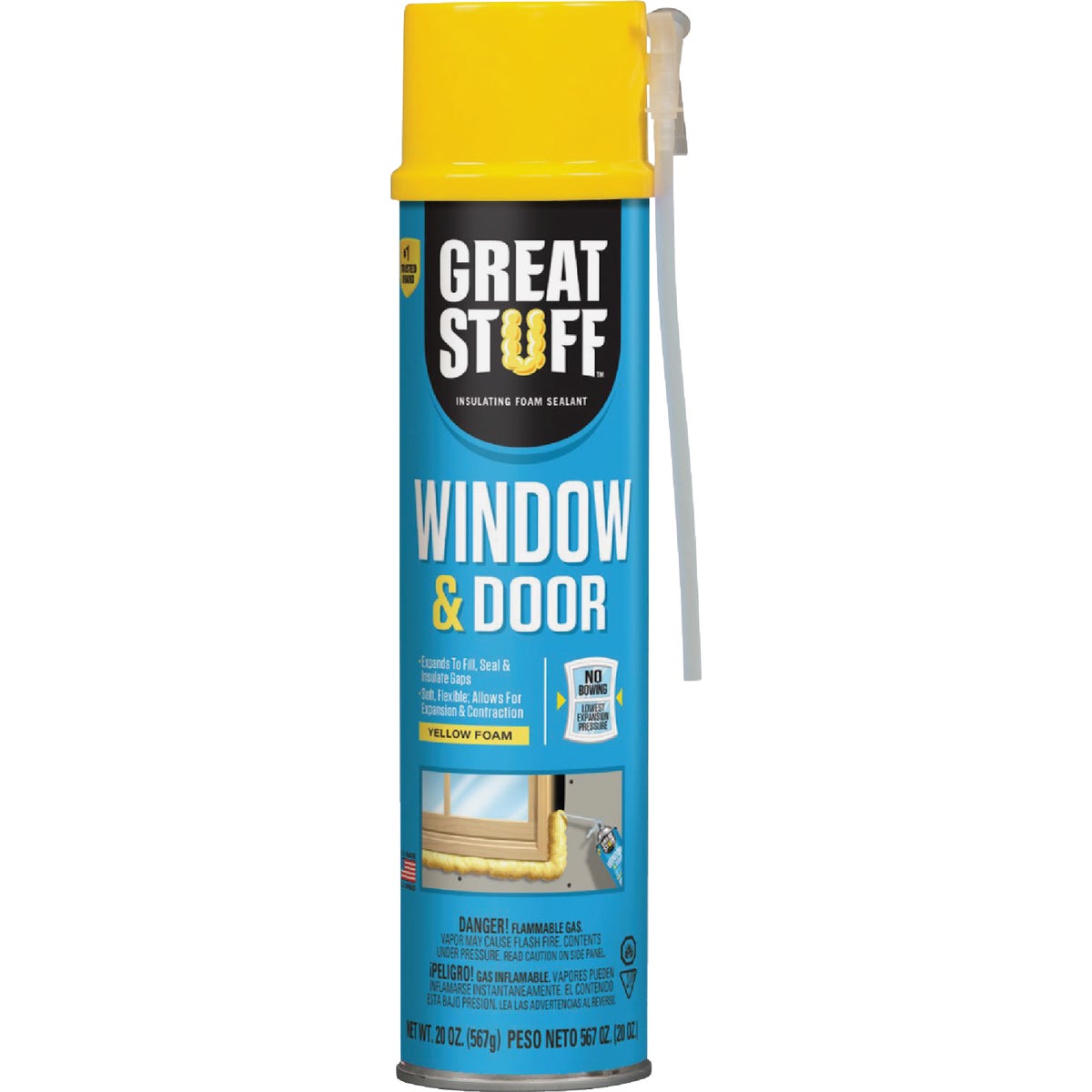 Item 260448, Great Stuff Pro Window &amp; Door quickly and cleanly fills, seals and 