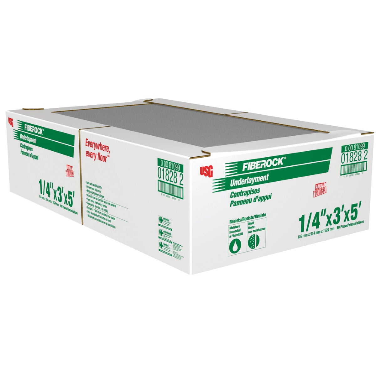 Item 260498, Fiberock brand Aqua-Tough underlayment provides a smooth, uniform surface 