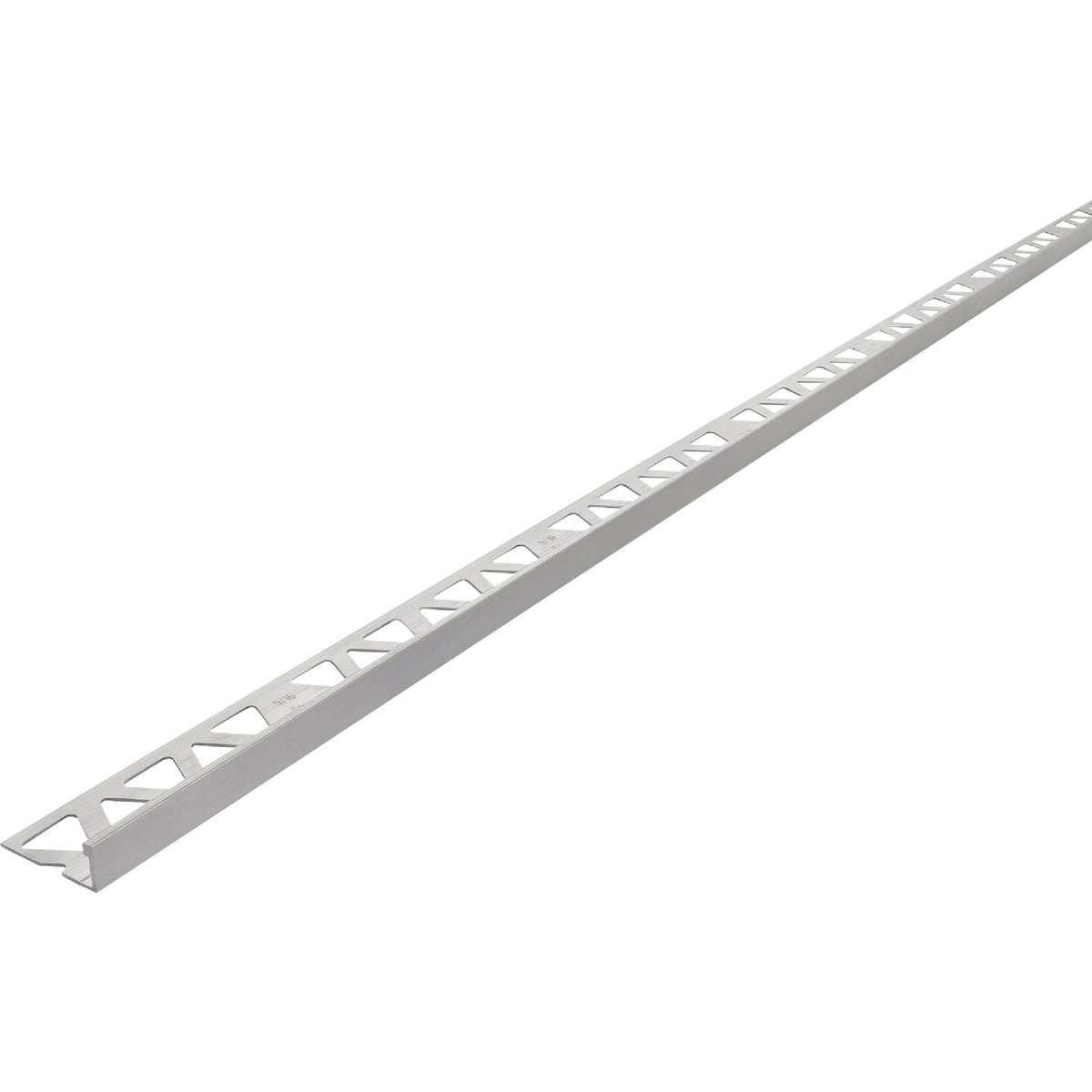 Item 260783, Aluminum flat tile edge for use with ceramic tile to provide a finishing 