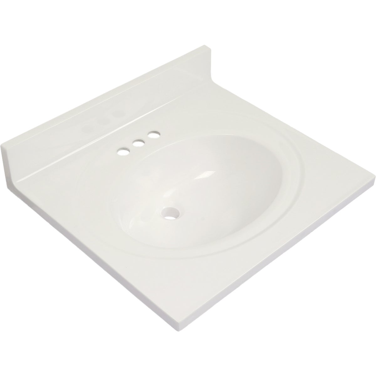 Item 269236, Vanity top with cultured marble, integral non-recessed oval sink, pre-