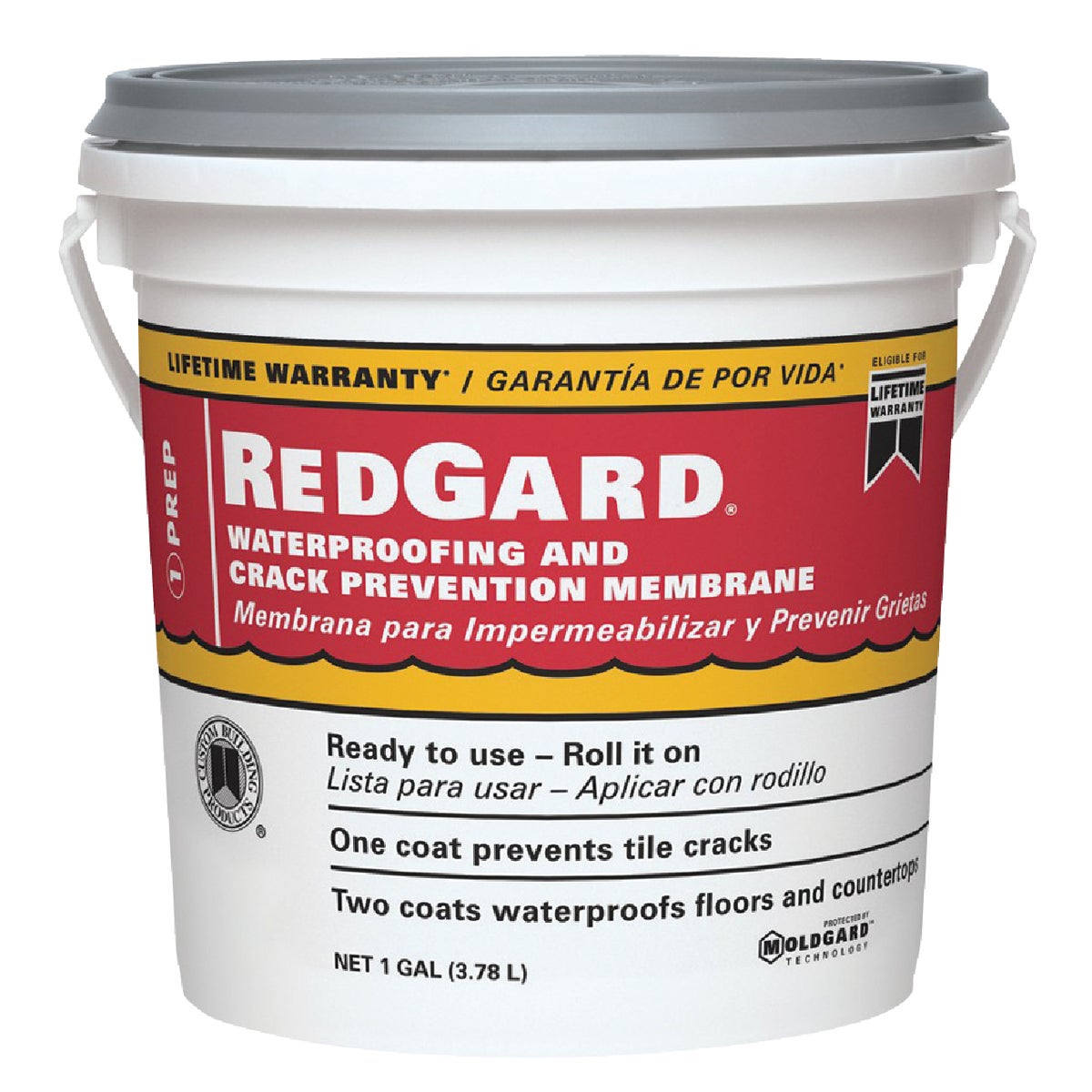 Item 272895, Ready-to-use elastometric, waterproofing and crack prevention membrane for 