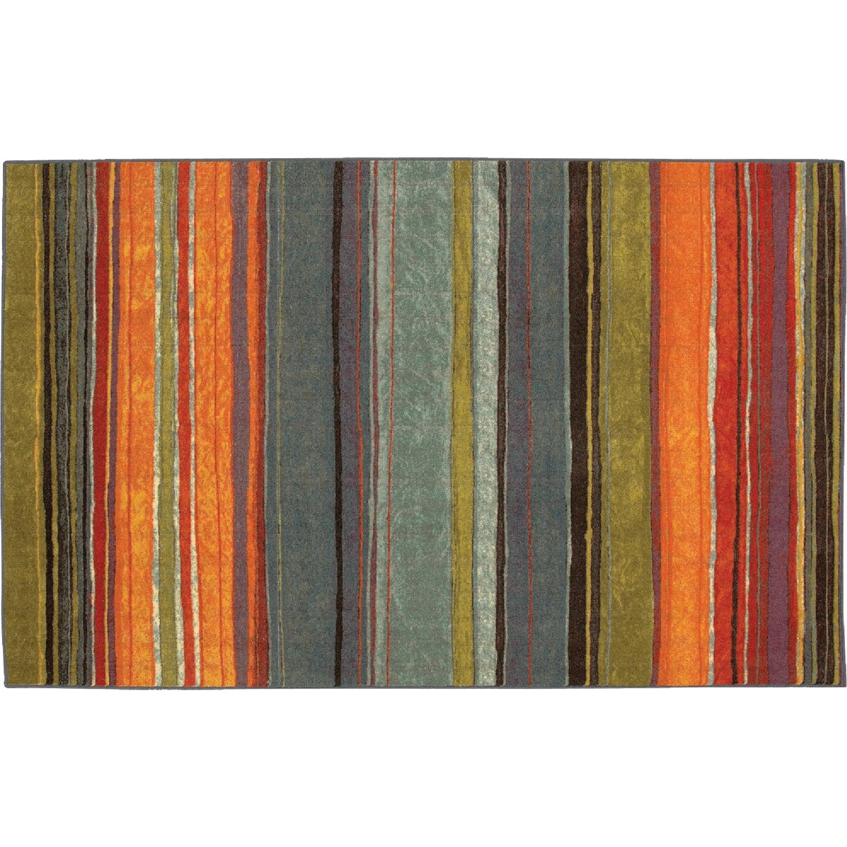 Item 278548, A carnival of color, the stripe pattern of our Rainbow Rug will invigorate 