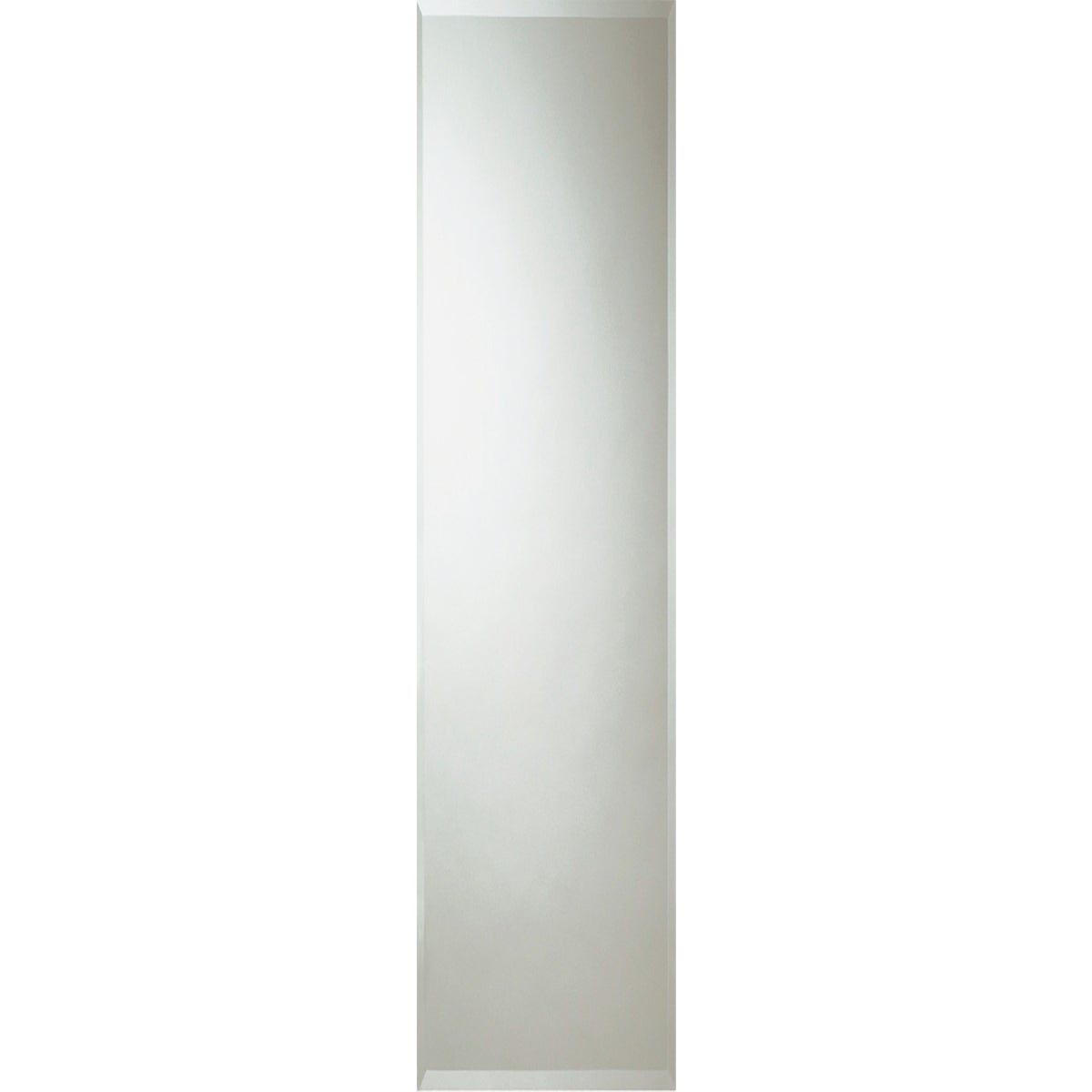 Item 278657, 16" x 60" frameless beveled edge door mirror by Erias has a 1/2" bevel and 