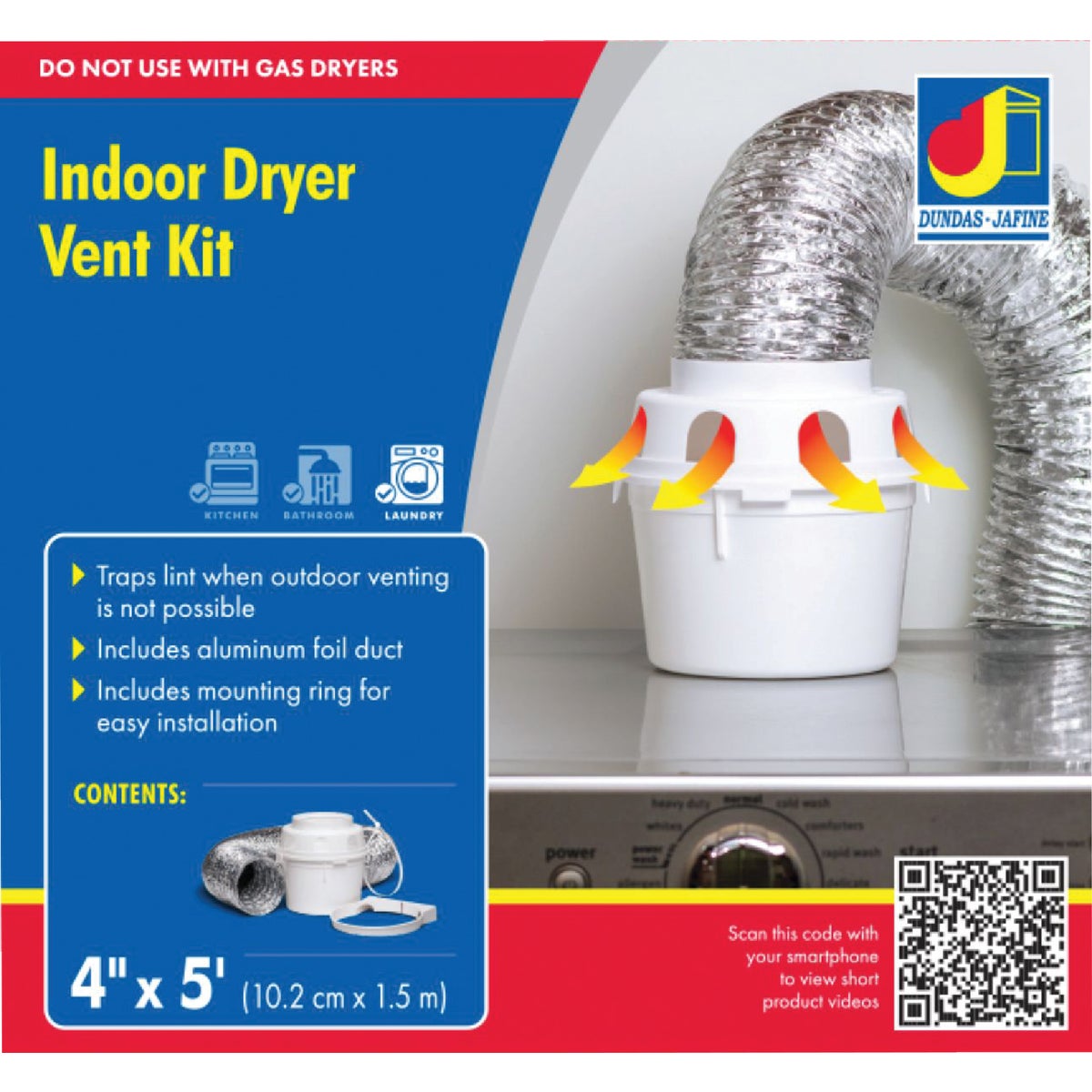 Item 282715, Ideal for indoor venting of electric clothes dryers where outside venting 