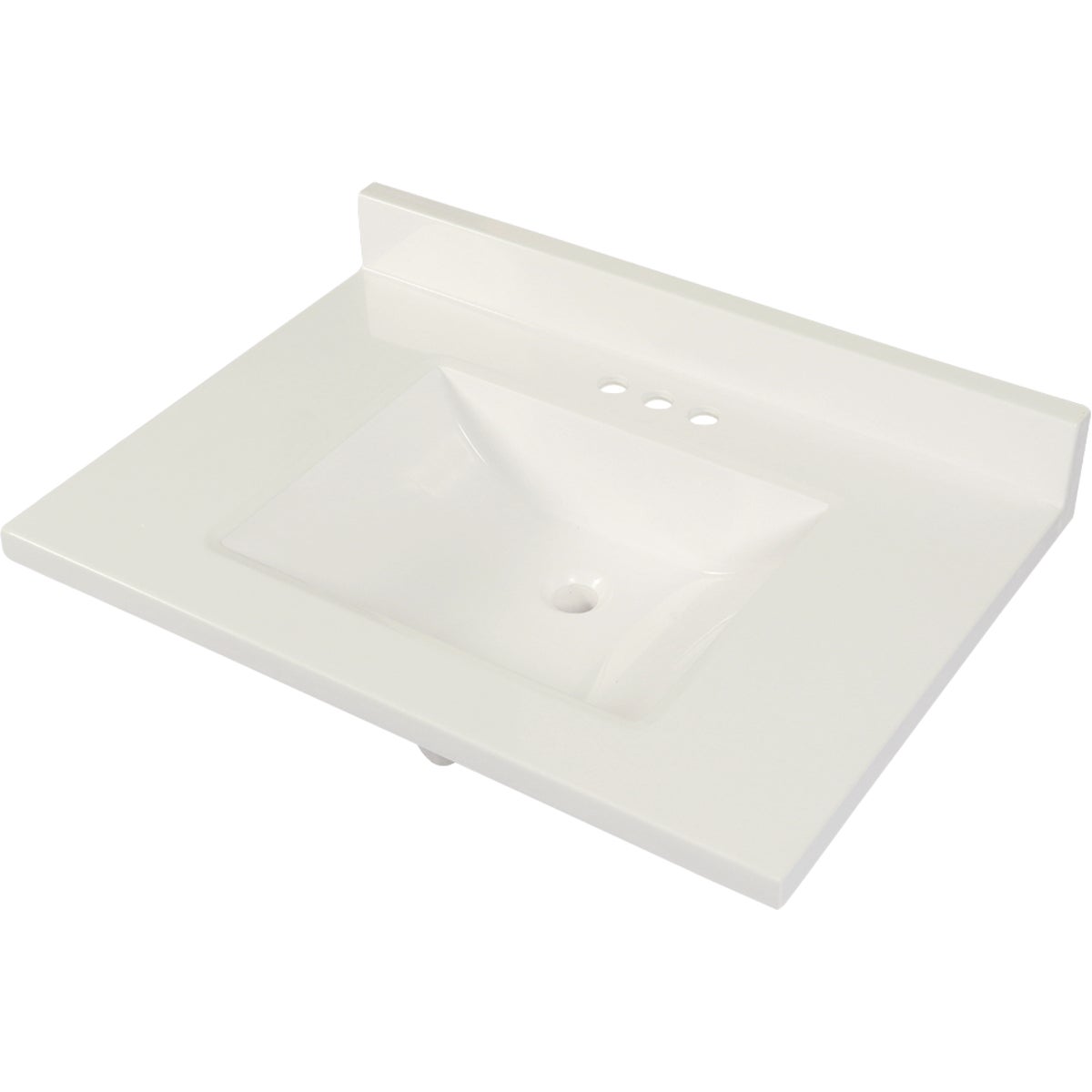 Item 282738, Vanity top with cultured marble, integral rectangular wave sink, pre-