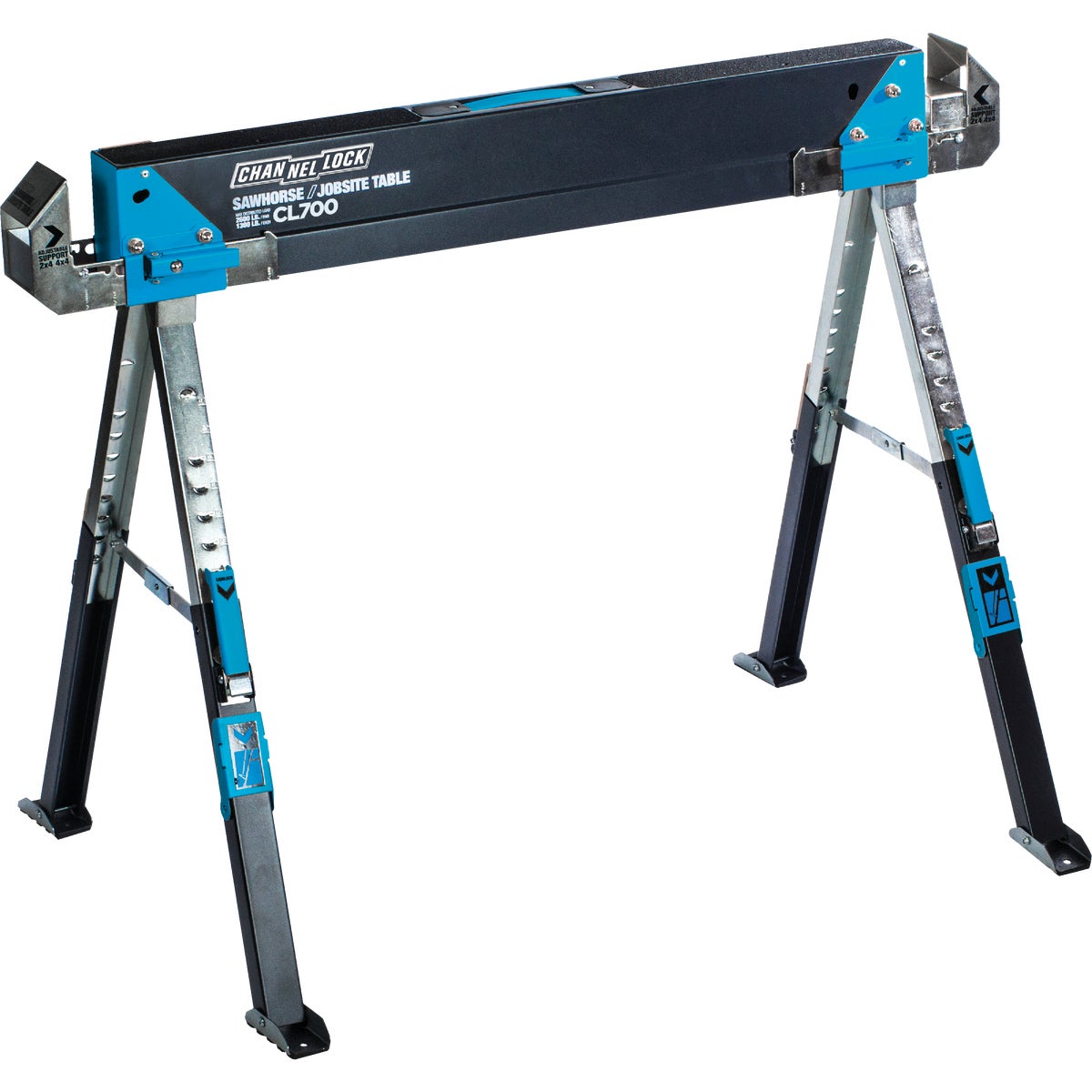 Item 300013, Maximize your worksite efficiency with the Channellock Adjustable Sawhorse