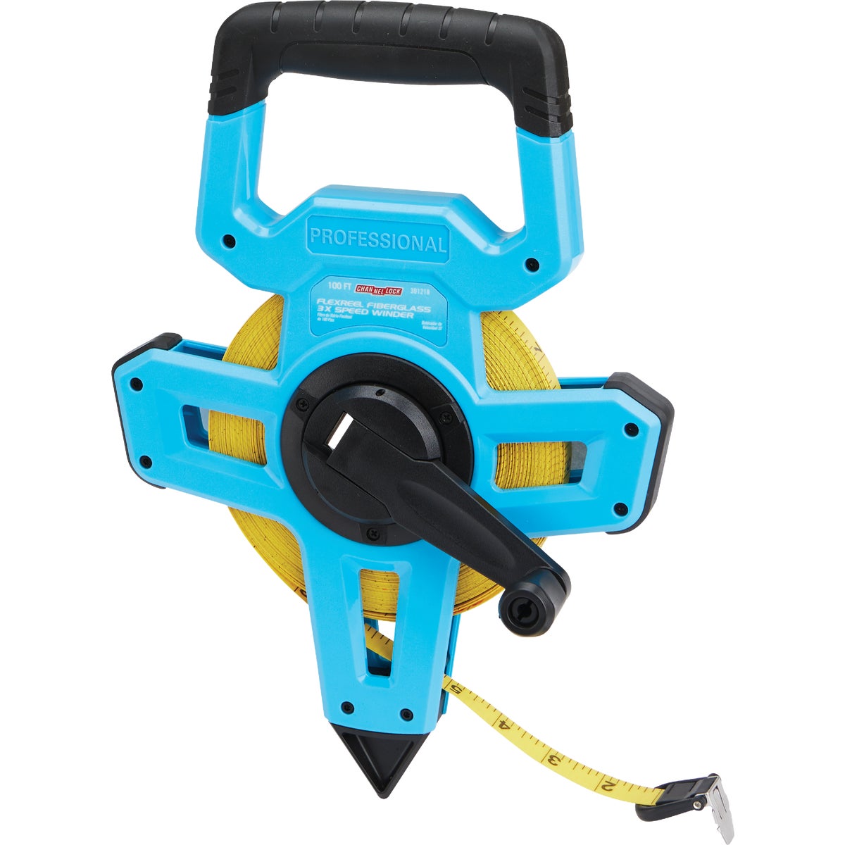 Item 301218, The Channellock Fiberglass Open Reel Tape is designed for durability and 