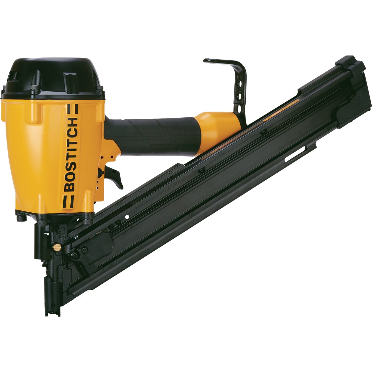 Item 302133, The 30-degree paper collated low profile framing nailer features a low 