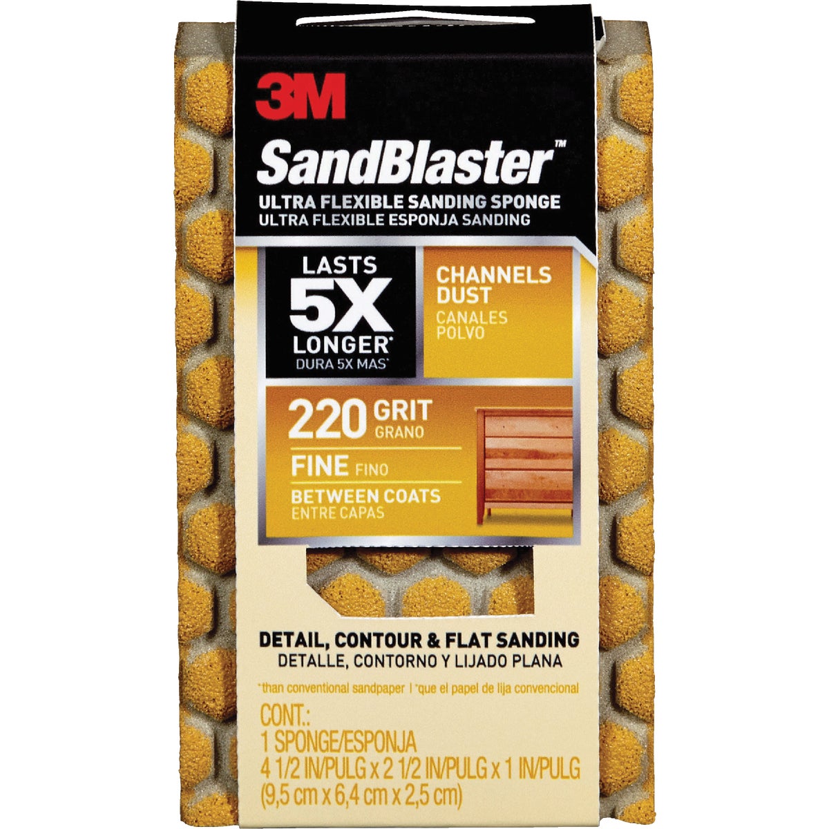 Item 302400, Keep your surface clean as you hand sand with the 3M SandBlaster Dust 